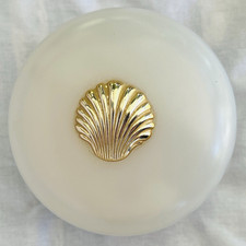 Vintage Est e Lauder WHITE LINEN Perfumed Body Powder Box  Puff Opened