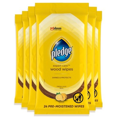 Pledge Expert Care Wood Wipes, Shines and Protects, Removes Fingerprints