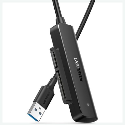 UGREEN USB 3.0 SATA Adapter für 2.5 Zoll SSD und HDD Festplatten SATA auf USB...