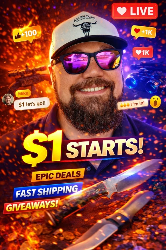 $1 Starts | Premium Knives, EDC, Outdoor, and Survival Gear!