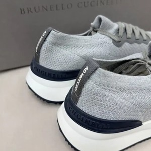 Brunello Cucinelli Knit Sneakers Grey Size 43 2026 Model