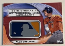 Alex Bregman 2022 Topps Series 1 MLB Logo Medallion Commemorative Relics Red /10