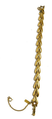 Monet Gold Tone Bracelet signed