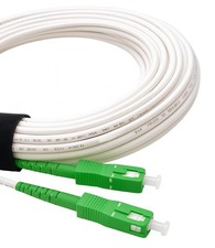   - 15m/49.21ft Fiber Optic Cable SC/APC to SC/APC Simplex Singlemode 9/125 m...