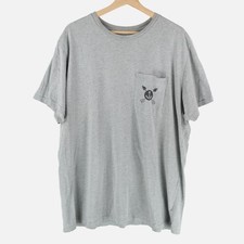 Iron & Resin Pocket T-Shirt Short Sleeve Gray Anchor Graphic USA Made Mens XL