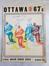 1972 OTTAWA 67'S AUTOGRAPHED GAME PROGRAM OHA HOCKEY MARTIN NISTICO HELD CROSBIE