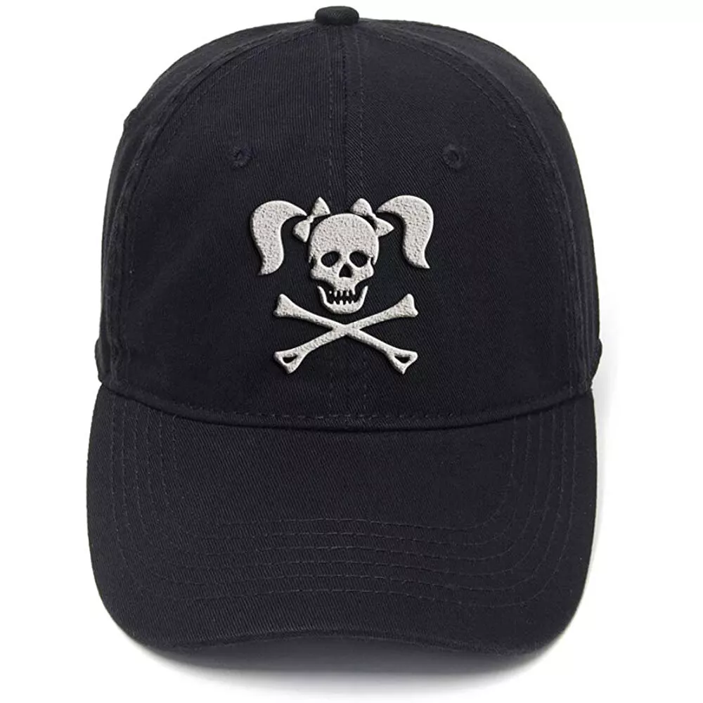Baseball cap with skull and sale crossbones