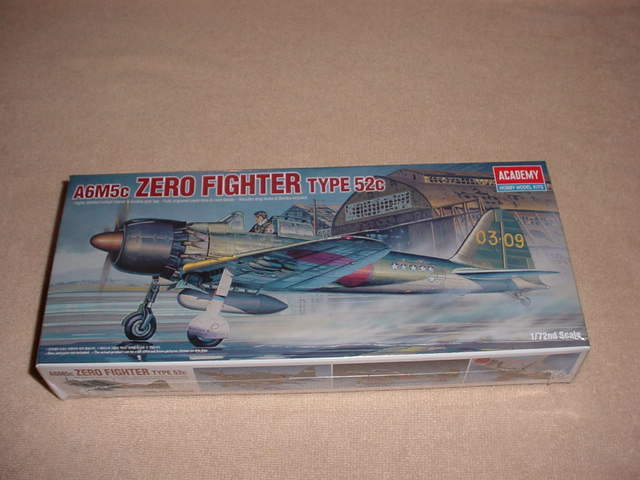 ACADEMY , 1/72 , JAPANESE A6M5C ZERO FIGHTER MODEL KIT  #124
