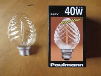 Echte Paulmann Kerze Rustika Klar 552.40 Gedreht E14 40W GlüHbirne Dimmbar !