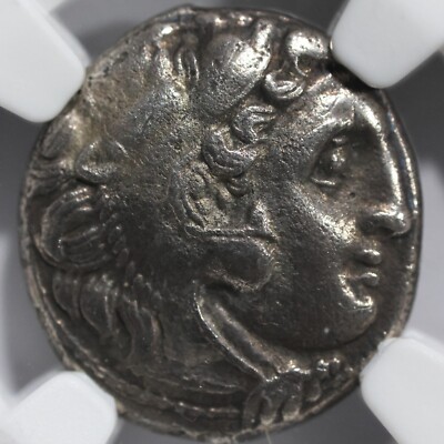 Lysimachus AR Drachm Kingdom Of Thrace Silver Coin 305-281 BC - NGC Ch VF