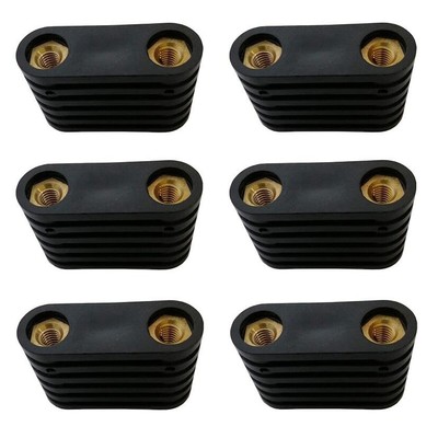 6Pcs Windsurfing Black Plastic 2-Hole Footstrap Insert Windsurf Board7907