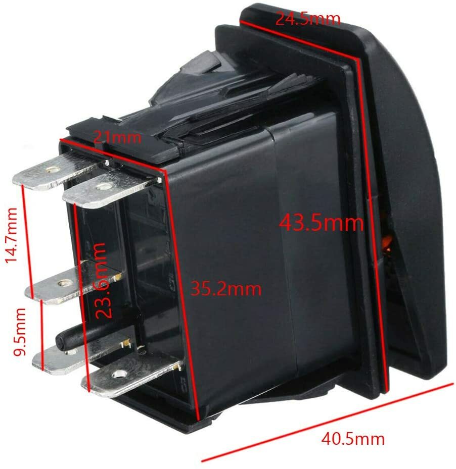 Lot De 4 Interrupteurs à Bascule Universels 12V 20A - Avec LED Et 3 Broches - Neuf