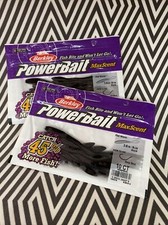 Berkley PowerBait MaxScent Flat Worm 3.6” Black Dropshot (2 Packs!)