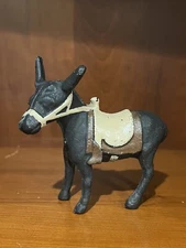 Antique Cast Iron Mule Donkey Horse Still Penny Bank A.C. Williams