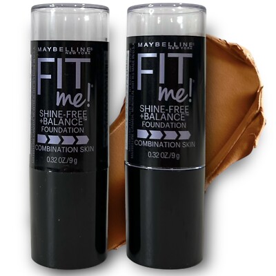 Maybelline Fit Me Shine Free Balance Stick Foundation Coconut 355 Combination x2