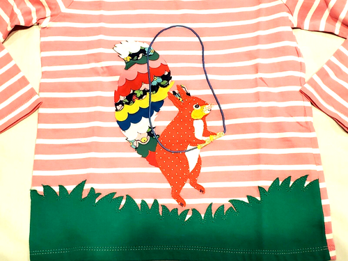 Mini Boden Squirrel Applique Shirt NWT New 4-5 - Picture 2 of 8
