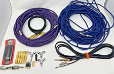 4 Cable Lot Guitar, Amp, Stereo, Instrument Cables Plus Accessories