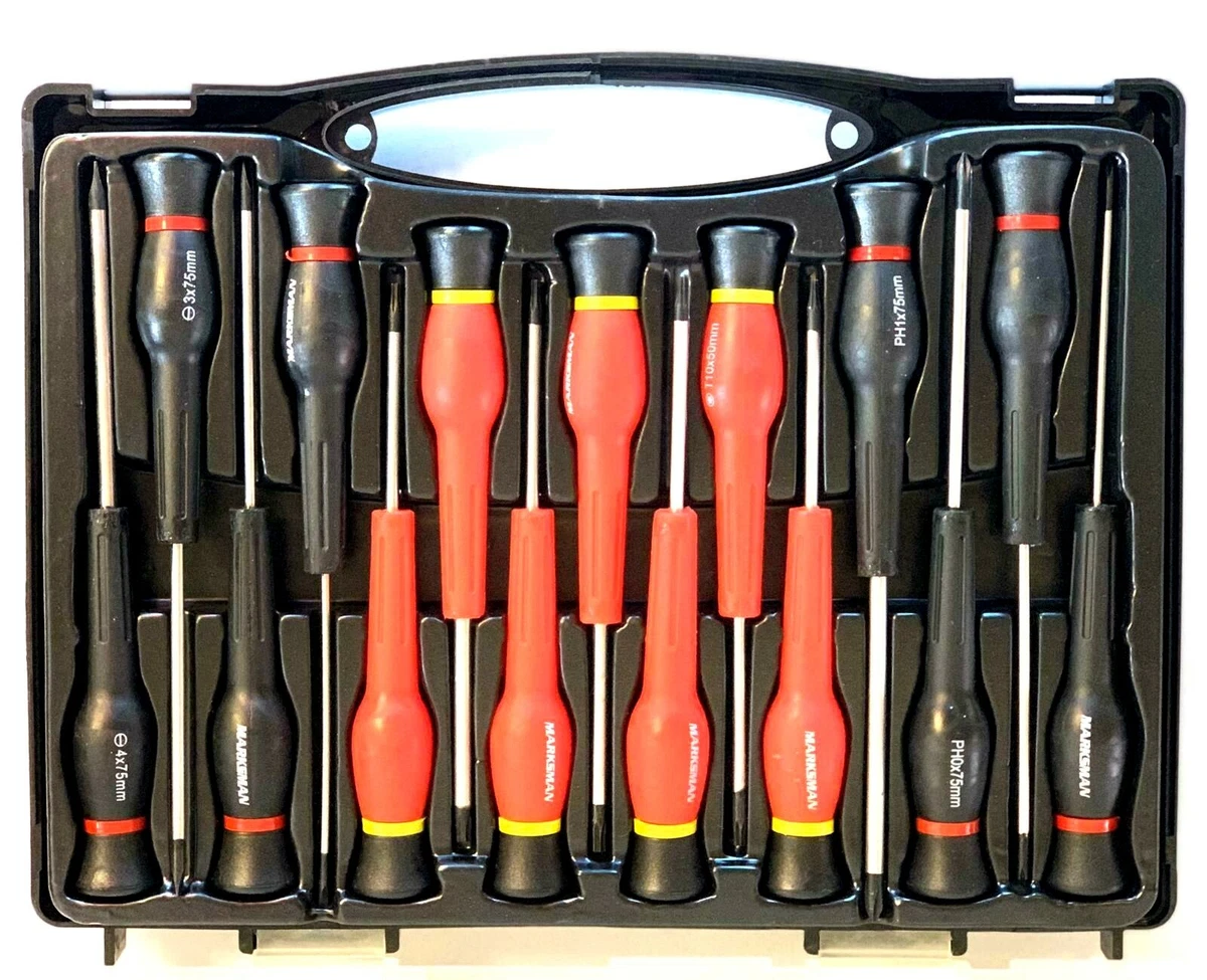 15 Pcs Precision Screwdriver Set for Small Screws Philips and Flat Set