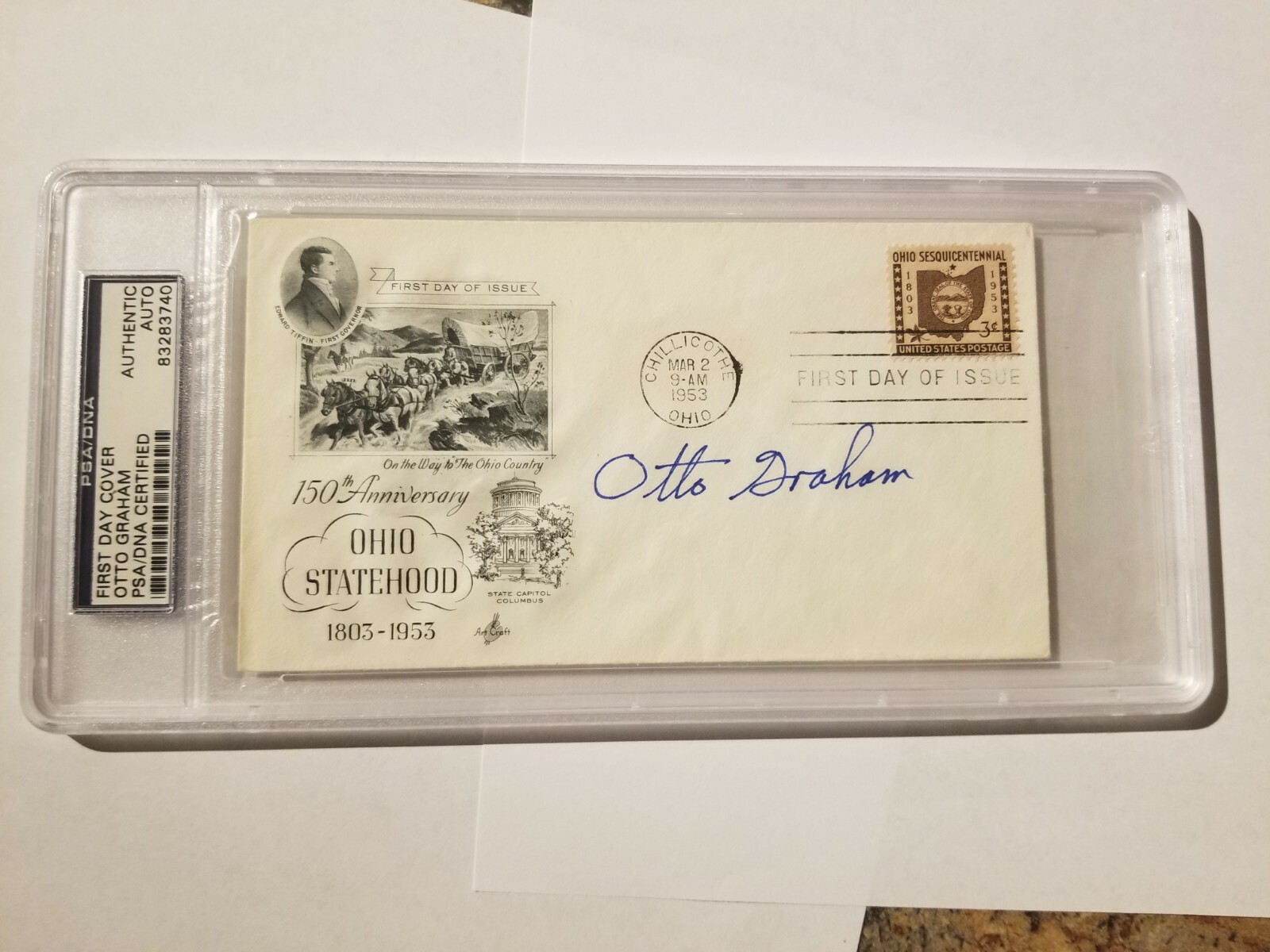 Otto Graham Autographed Signed First Day Cover FDC - - PSA/DNA Certified Browns 