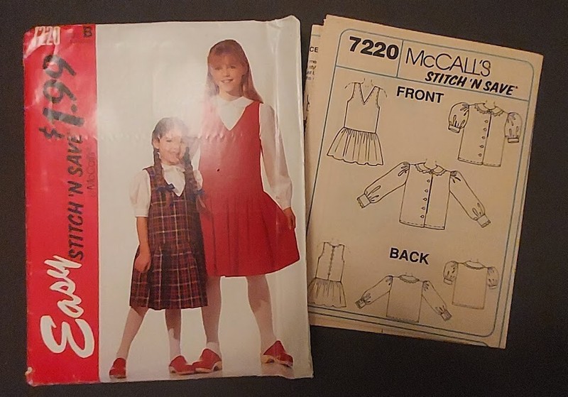 Vtg Children & Girls Jumper & Blouse Pattern McCall's #7220 Size 7-8-10-12 NOS