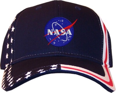 Nasa Meatball Logo Embroidered Baseball Cap Hat Stars & Stripes Navy 