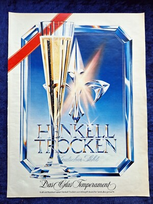 Henkell Trocken, deutscher Sekt, originale Werbung aus 1980