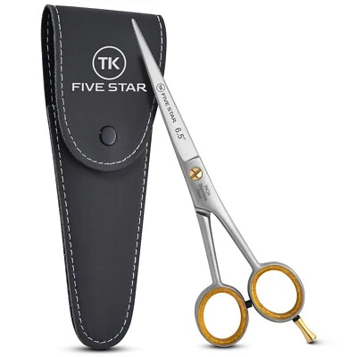 TK FIVE STAR SOLINGEN ® TK FIVE STAR ® Barber-Cut Profi 6,5" scharfe Friseurschere Haarschere