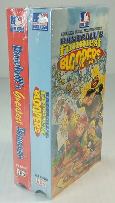 Baseball's Greatest Moments & Funniest Bloopers - 2 NEW/SEALED MLB VHS Tapes