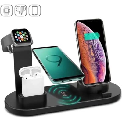 5 in 1 Universal Induktive Ladestation iPhone 14 13 Usw USB C, Micro, Lightning