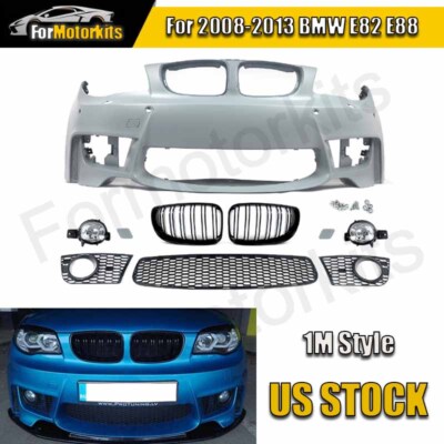 1M Style Front Bumper For 08-13 BMW E82 E88 1 Series 128i 135i W