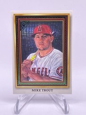 2022 TOPPS GALLERY MIKE TROUT PORTRAIT GALLERY #PG-2 GREEN NUMBERED 076/250