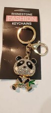 CUTE PANDA BEAR KEY CHAIN MULTI-COLORED Crystal Rhinestone Charm Gift