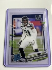 2023 Panini Donruss Clearly Devon Witherspoon #99 Rated Rookie Seattle Seahawks