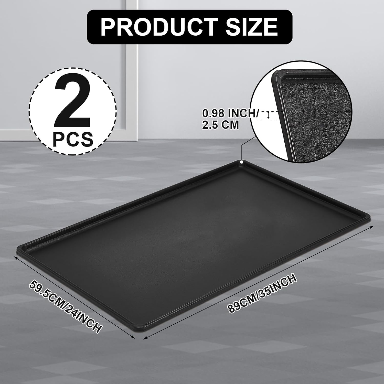 Datanly 2 Pcs 35 x 24 Inches Auto Drip Tray Oil Drip Pan for Under Car