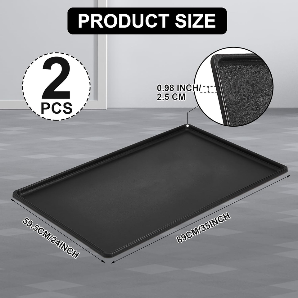 Datanly 2 Pcs 35 x 24 Inches Auto Drip Tray Oil Drip Pan for Under Car