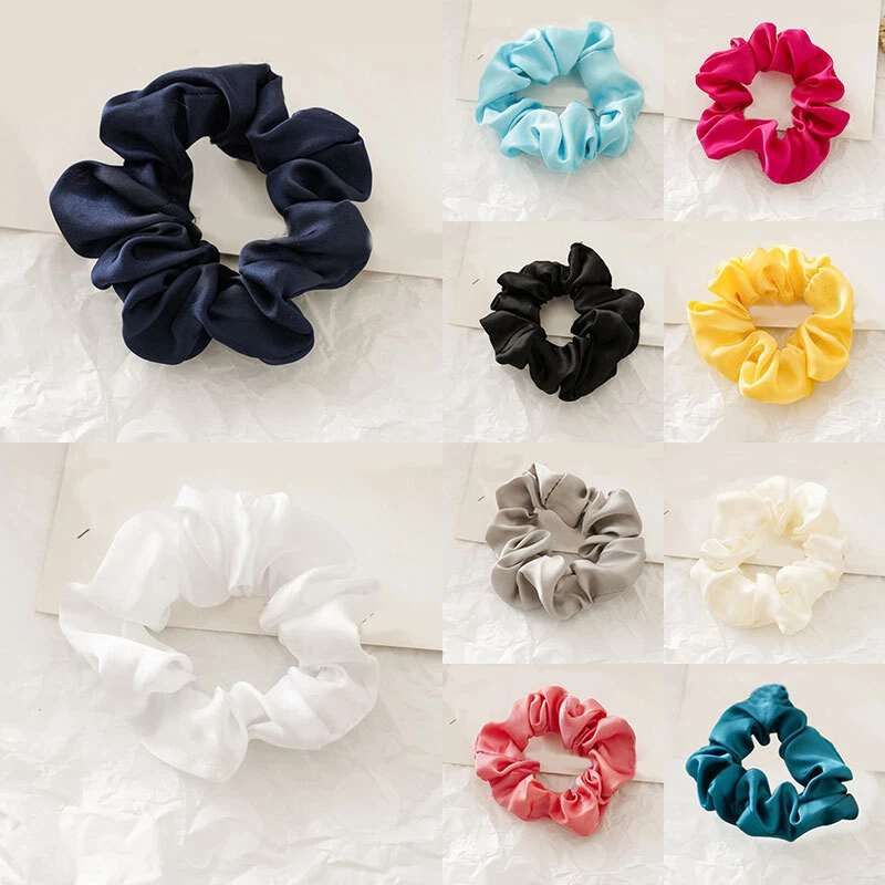 Women Satin Silk Hair Tie Elastic Scrunchie Ponytail Holder Hair Head Rope þ - Image 4 of 4