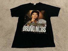 Bruno Mars Mens Medium Concert Shirt Black Pop 2017 Tour Singer Logo 2 Sided