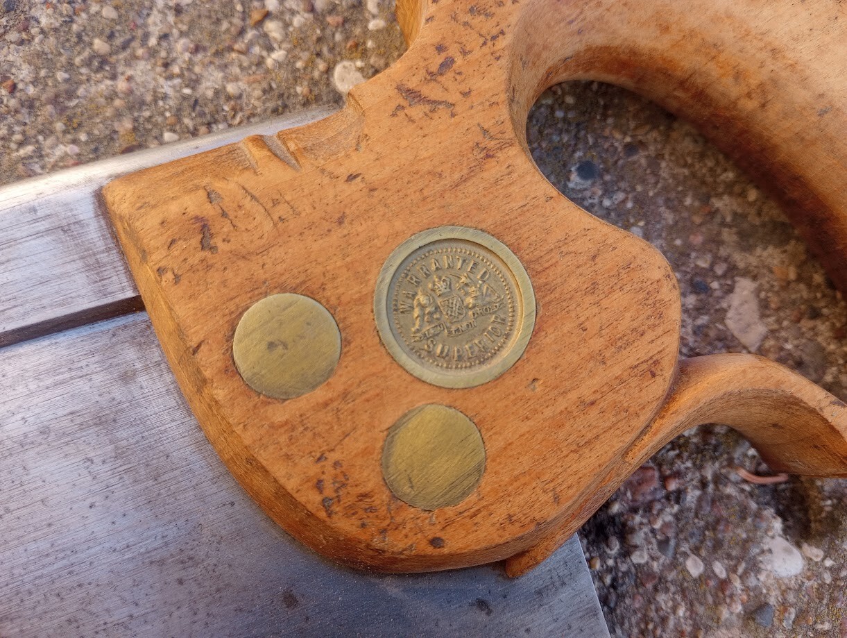 ---Atkinson Bros Sheffield “Bear in Mind” cast steel backsaw