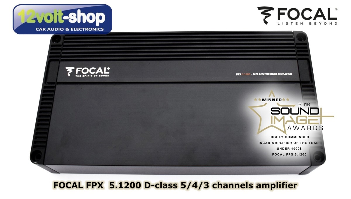 FOCAL FPX 5.1200 5-channel D-Class premium amplifier; 4x75W + 