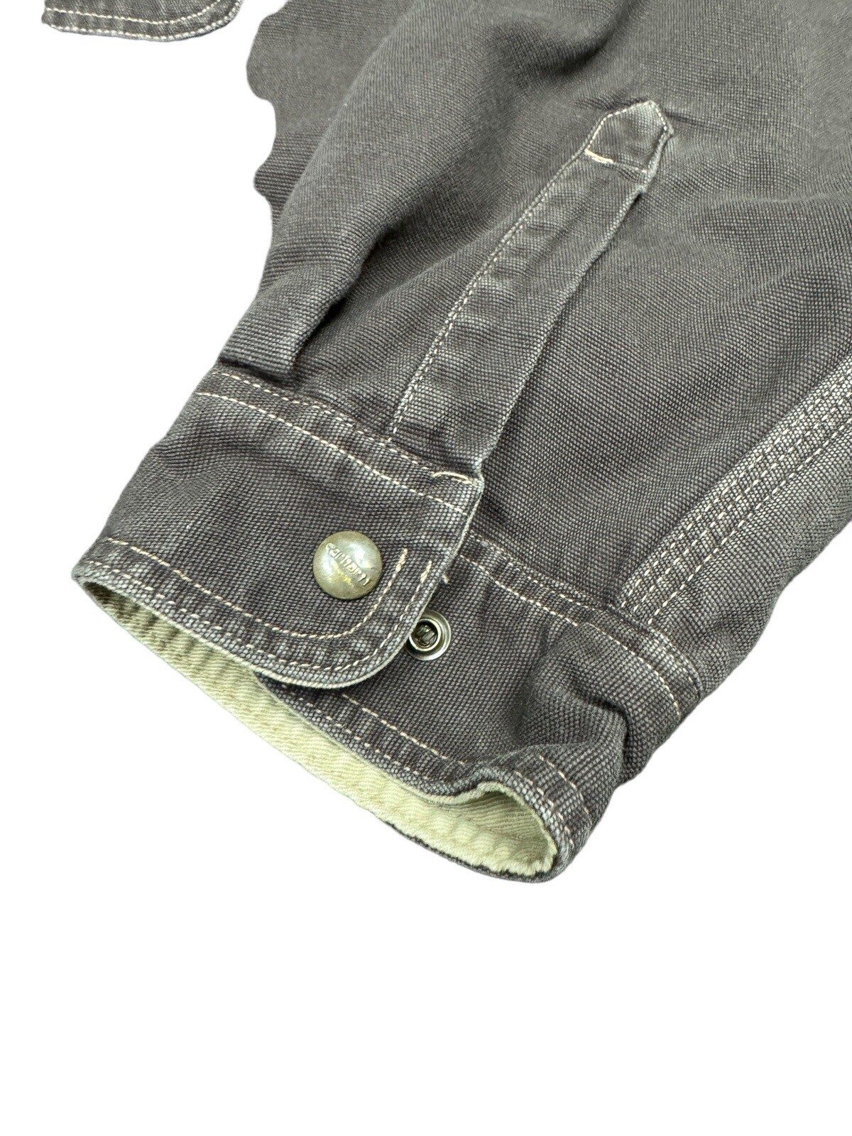 Carhartt FR Brown FlameResistant Canvas Shirt Jacket Heavy Snap Coat