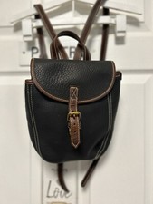Vintage Roots-canada-mini Backpack/shoulderbag-black Pebbled Leather-near Mint