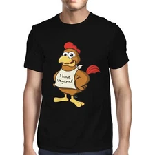 1Tee Mens I Love Vegans, Chicken T-Shirt
