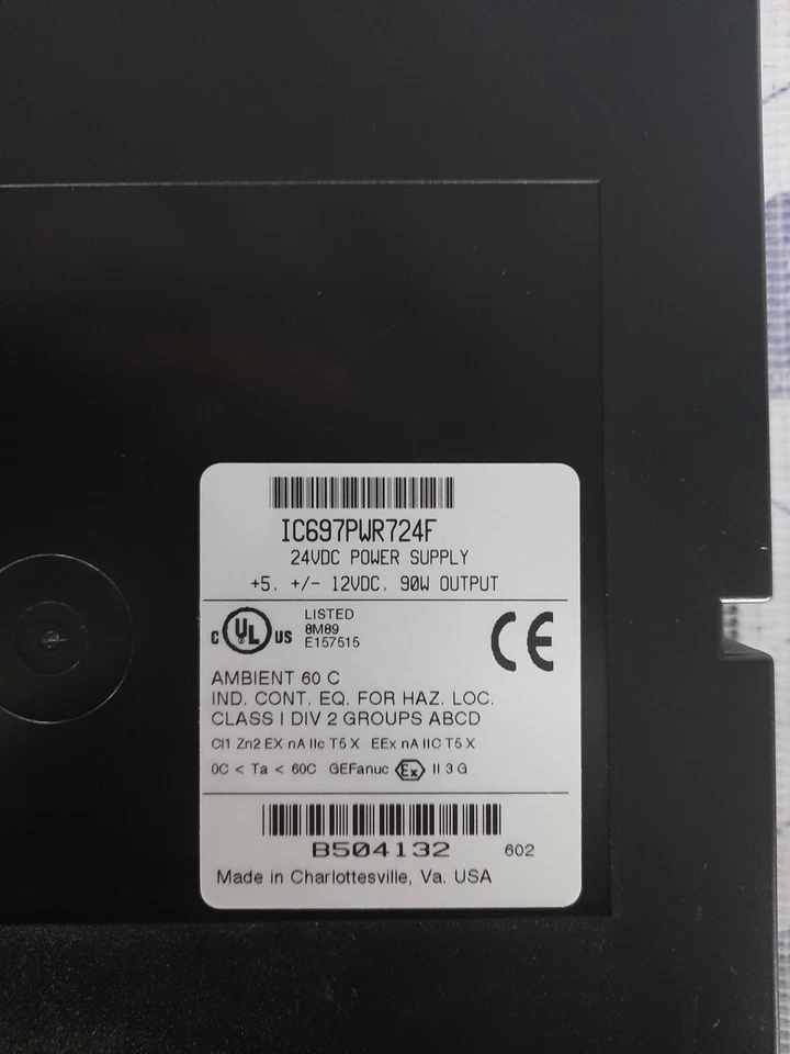 GE FANUC IC697PWR724F POWER SUPPLY SERIES 90-70 PROGRAMMABLE CONTROLLER - Image 3 of 4