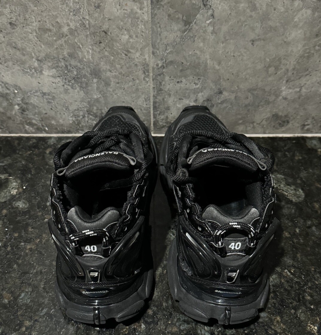 BALENCIAGA Men's 'Runner' Distressed Mesh & Nylon Sneakers Black