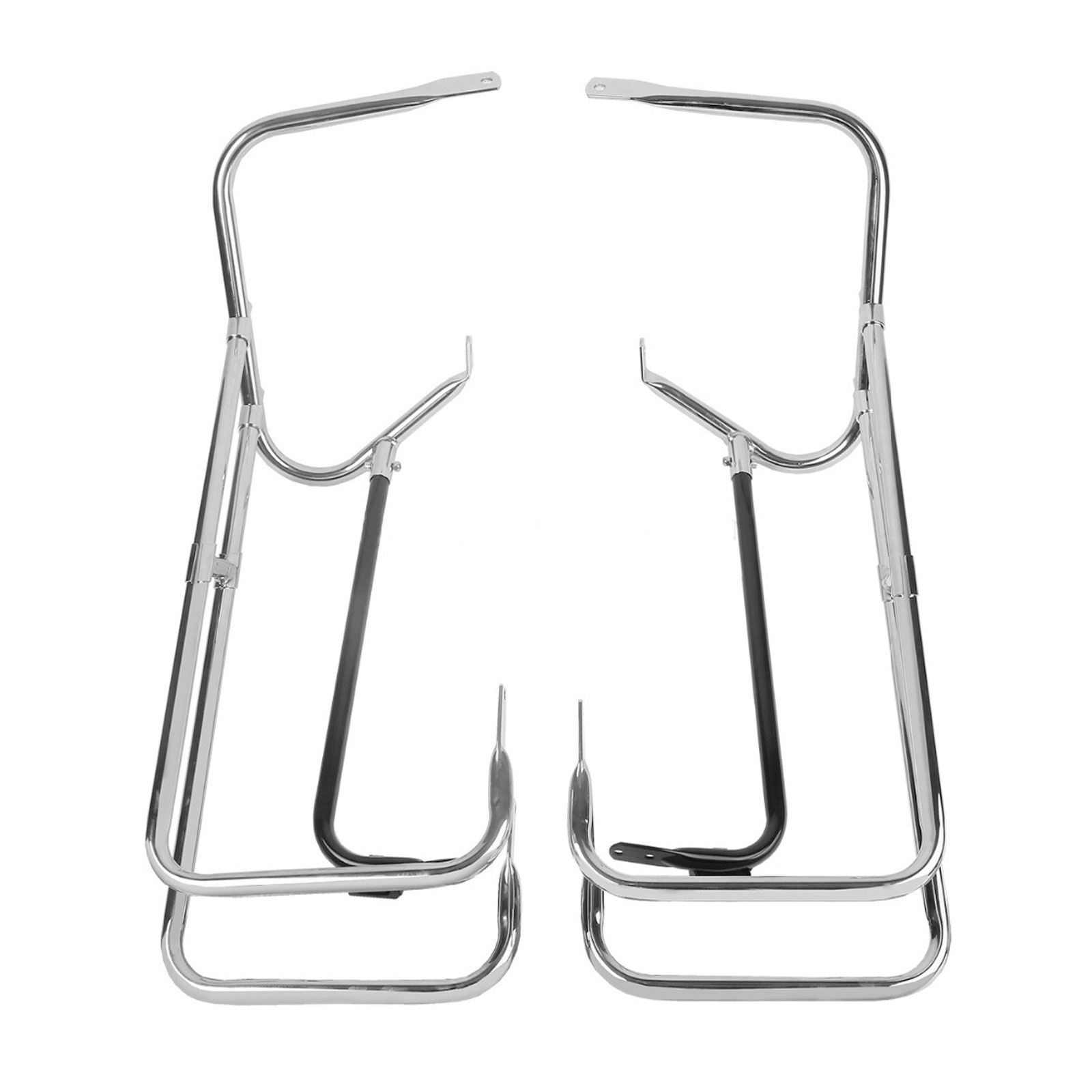 Chrome Twin Rail Saddlebag Crash Bar Guard for Harley-Davidson FLHTC 00-00