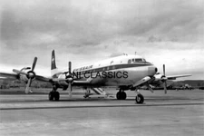 1961 DOUGLAS DC-7C SWISSAIR NONSTOP TRANSATLANTIC AIRPLANE 8X12 PHOTO AVIATION