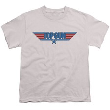 Top Gun Kids T-Shirt Logo Silver Tee