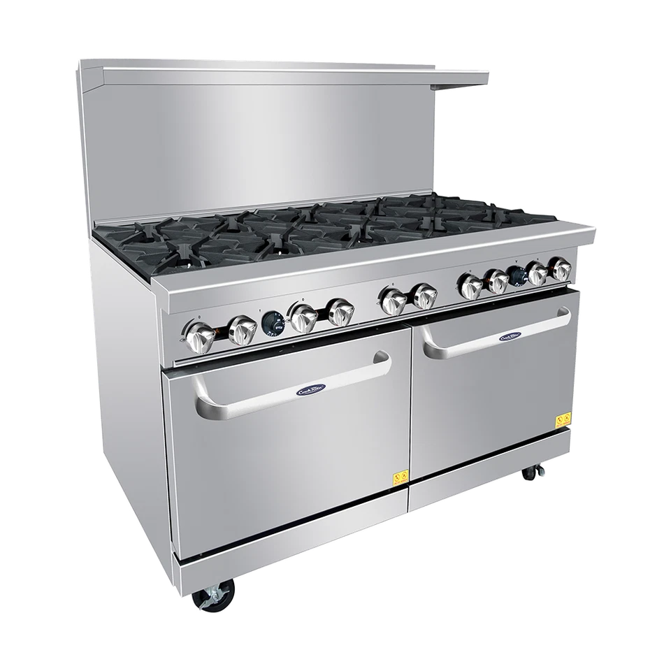 Atosa AGR-10B 60" Gas Restaurante Cocina 10 Quemadores Placas con Horno Estándar Foto 3 de 4