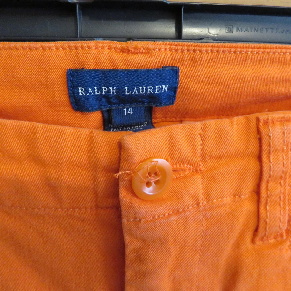 Polo feminino Ralph Lauren laranja skinny cargo jeans tamanho 14 novo com etiquetas $69.50 - Imagem 2 de 4