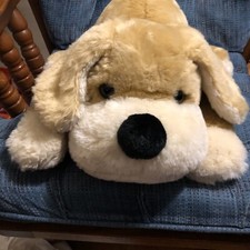 FAO Swartz Plush Golden Dog Needs Home Long Ears Big Black Nose 21  Black Eyes